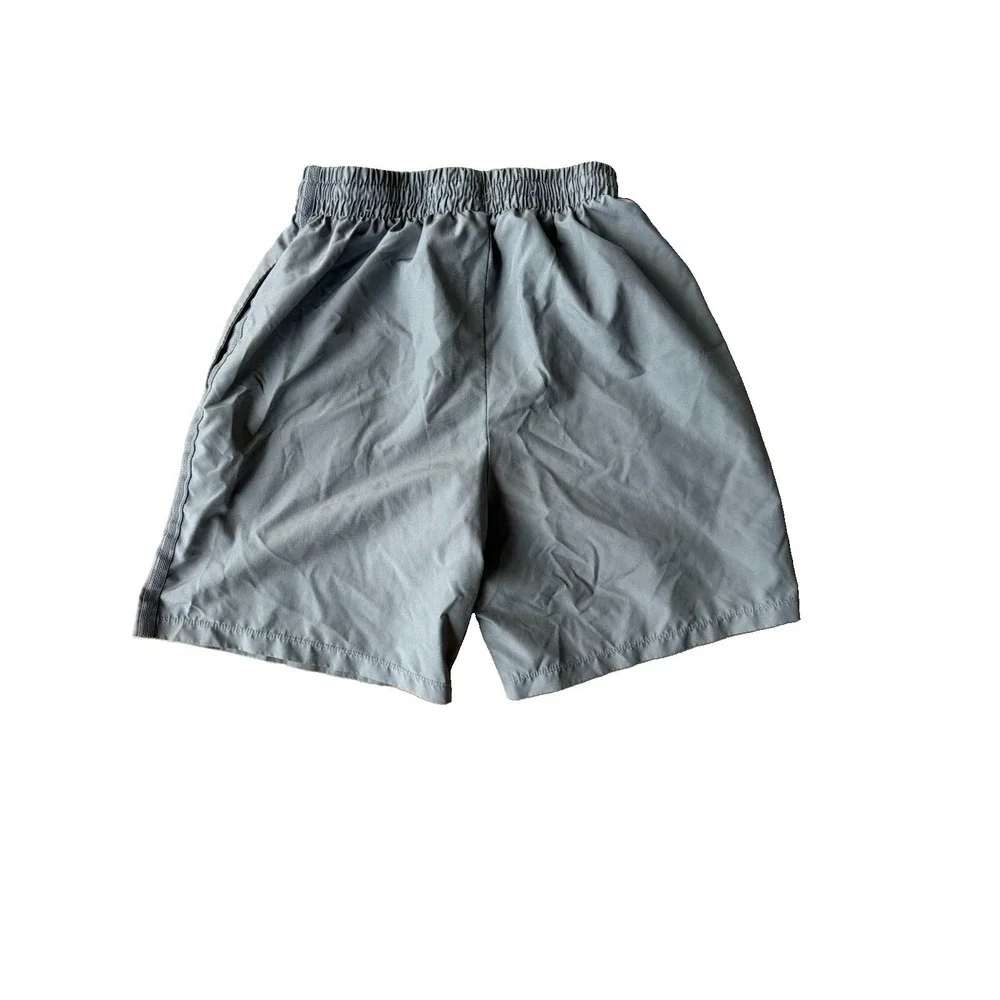 Boys Gray Nike Shorts Size Large Polyester Elastic Waist Drawstring Pockets